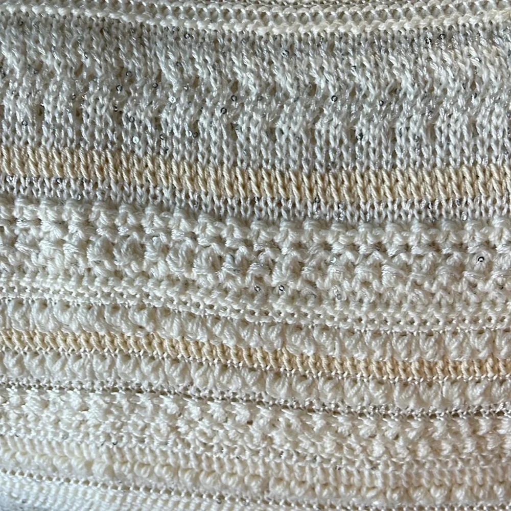 Ralph Lauren Cream Long Scarf (Touch of Sparkle) NWOT